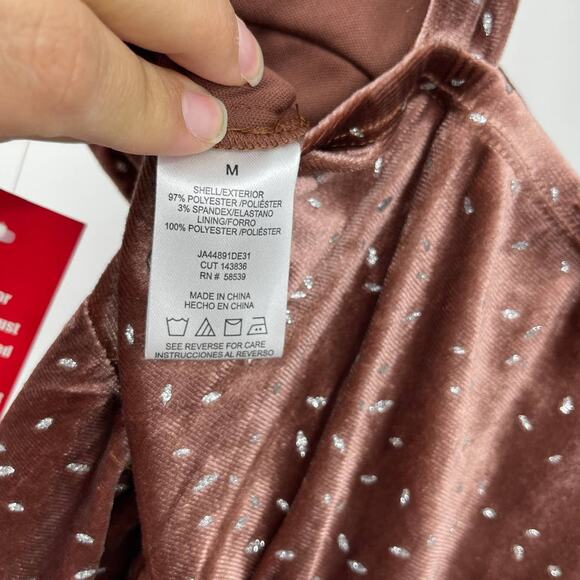 Speechless Juniors Womens Soft Velvet Champagne Silver Dress Medium NEW - Picture 6 of 12